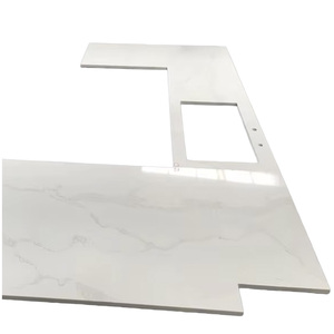 Comptoirs <span class=keywords><strong>de</strong></span> <span class=keywords><strong>cuisine</strong></span> et <span class=keywords><strong>de</strong></span> salle <span class=keywords><strong>de</strong></span> bain en quartz effet marbre blanc Calacatta haute résistance à la chaleur pour projets immobiliers à grande échelle - Product Image 1
