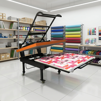 Presse à chaud électrique grand format 100 x 120 cm à clapet pour pièces découpées, sublimation, avec assistance par chocs à gaz