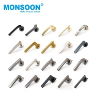 Poignée de porte moderne en alliage d'acier inoxydable avec revêtement en poudre, installation facile pour les portes d'entrée de chambre à coucher - MONSOON