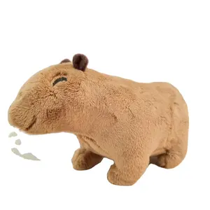 시뮬레이션 동물 Capybara 플러시 장난감 귀여운 Capybara Plushie 인형 박제 부드러운 동물