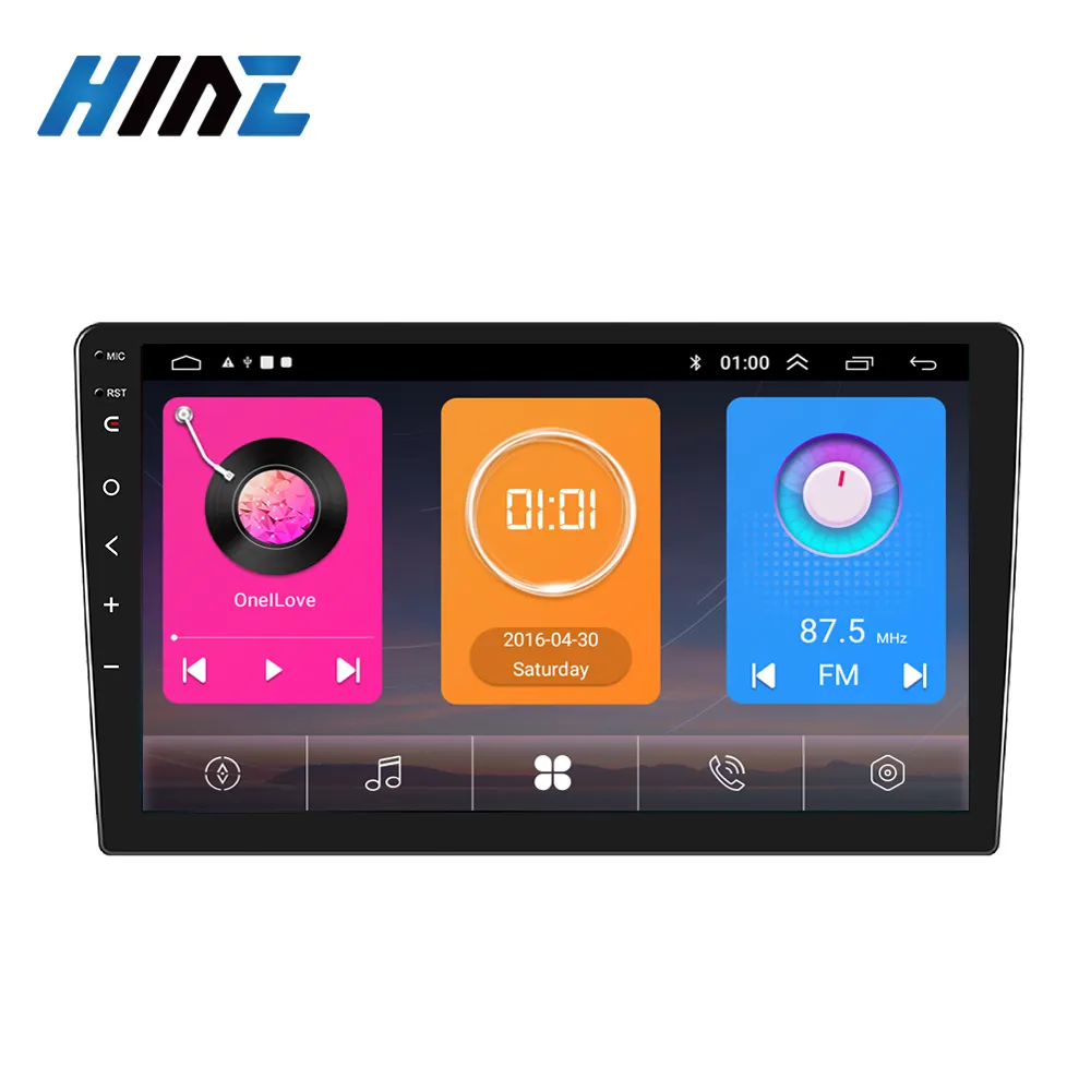 Rádio para carro universal 2din, rádio universal 2din com android 9 10 polegadas som estéreo e gps para navegação dvd touch screen