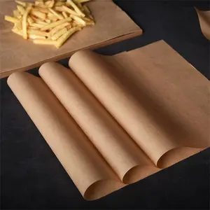 Folhas de papel de cozimento de pergaminho cru personalizadas descartáveis reutilizáveis de silicone 30x40cm