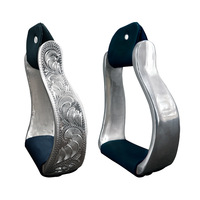 Étriers de visalia en aluminium pour l'équitation western, équipement d'équitation, selle avec coussin en caoutchouc ou en fer
