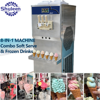 Machine à crème glacée commerciale à double compresseur entièrement automatique, système de refroidissement par air et eau, haute productivité, machine à crème glacée électrique