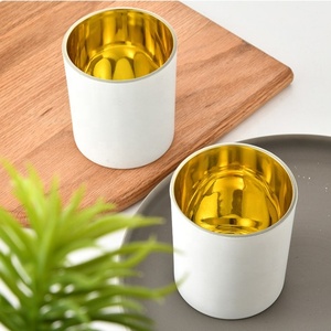 Pot à bougie <span class=keywords><strong>noir</strong></span> de luxe avec couvercle, vente en gros, porte-bougie <span class=keywords><strong>noir</strong></span> et or électroplaqué - Product Image 4