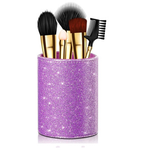 Desktop leather <b>makeup</b> brush <b>holder</b>, multi-functional colorful pen <b>holder</b> and storage box, pen case, key and remote control - Product Image 5