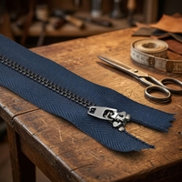 Fermeture éclair en métal YYX pour jeans, 12 cm, extrémité fermée, longueur personnalisée, couleurs du logo, bande en polyester, fermeture éclair en métal