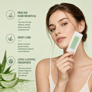 KORMESIC Marque Privée 10 Bandes de Cire Dépilatoire Visage et Corps à l'Aloe Vera, Douces, Apaisantes et Bio - Product Image 4