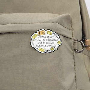 Set de Pins Esmaltados Cloud Money con Slogan 'Todos los Exámenes Superados', Broche de Aleación de Zinc para Mochila, Chaqueta, Sombrero, Solapa, Decoración, Regalo - Product Image 4