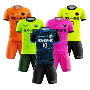 Beta Custom Logo Sublimated Team Training Uniform Shorts Shirt Full Sets Uniforms Football Jerseys Soccer Jersey For Men