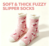 Chaussettes en polaire corail à motif floral pour femmes, épaisses, chaudes et douillettes, pour l'intérieur, chaussettes de nuit, personnalisables en gros