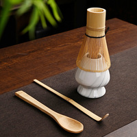 Ensemble de préparation du matcha en quatre pièces, cuillère à thé, accessoires en bambou, kit de fouet chasen