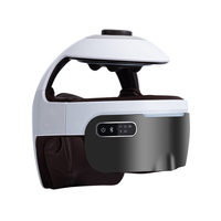 360 C Komplettes Elektrisches Augenmassagegerät mit Wärme, Vibration & Shiatsu ABS-Material Kopfhaut-Massagehelm