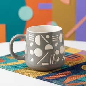 <b>Large</b> Creative Matte Classic Porcelain Latte Cup Milk Mug Custom Silk Screen Dishwasher & Microwave <b>Safe</b> Gift Customizable - Product Image 4