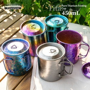 Botella de Agua Plegable de Titanio TiTo, Taza Portátil para Exteriores, Puede Hervir Agua, Protección Ambiental para Camping, de Una Sola Capa - Product Image 6