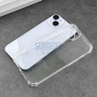 Coque de Téléphone Mobile Antichoc Transparente en TPU de 1,5 MM avec Pare-chocs pour iPhone