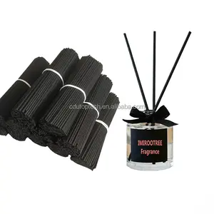 Vente d'usine pas cher 2mm 3mm 4mm 5mm Fiber noire rotin diffuseur bâton de roseaux arôme parfum Fiber rotin bâton pour diffuseur de roseaux