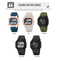 Montre numérique Roj Wholesale SKMEI 2641 3 fuseaux horaires, étanche 50M, chronographe, alarme, affichage date et jour, design sportif multifonctionnel et tendance