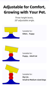 3-5 altezze regolabile elevata ciotola per cani Pet ciotola in ceramica per cani e gatti - Product Image 6