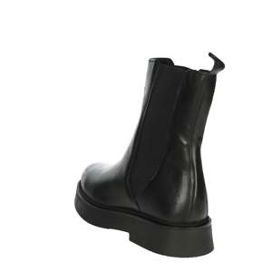 Bottines basses pour femmes en cuir noir style Chelsea avec semelle plateforme - Product Image 2