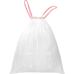 ถุงขยะ HDPE รีไซเคิล ก้นสี่เหลี่ยม มีเชือกรูด แบบม้วน มีรูระบายอากาศ - Product Image 1