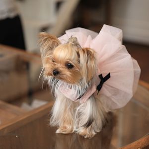 Ropa para Mascotas, Camiseta Transpirable de Poliéster para Verano, Vestido de Novia con Lazo, Princesa <span class=keywords><strong>Yorkshire</strong></span>, Tallas Pequeña/Mediana/XL/XXL para Perro - Product Image 4