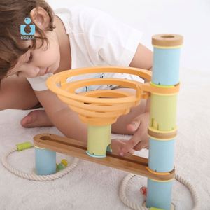 Udeas mịn cạnh thiết kế DIY xây dựng bằng gỗ khối đồ chơi đá cẩm thạch chạy bộ - Product Image 5