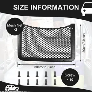 Bolsa Organizadora de Malla para Accesorios de Coche, Red de Almacenamiento para Asientos de Autobús, Autocaravana y Coche de Pasajeros - Product Image 2