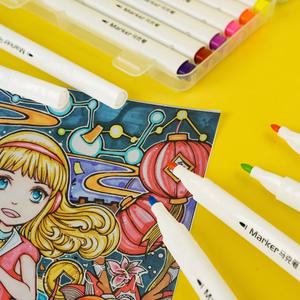 GF人気12/18/24/36/48色ウォーターベースキッズペイントアートマーカーセット三角形アーティスト描画着色水彩マーカーペン - Product Image 2