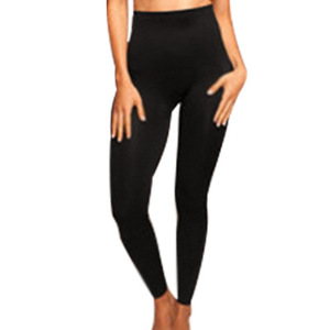 กางเกงกระชับสัดส่วนเอวสูงไร้ตะเข็บ สีดำ ไนลอน ช่วยยกสะโพก กระชับหน้าท้อง กางเกงเก้าส่วน - Product Image 2