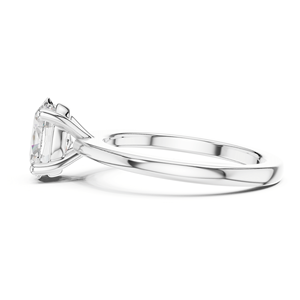 Anillo de Diamantes Solitario Ovalado Clásico de Alta Calidad con Halo, 1.5 Quilates, Plata de Ley 925, Regalo de Aniversario o Boda - Product Image 4