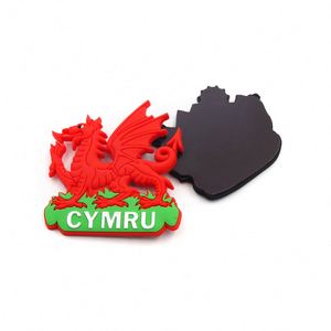 Autocollant en caoutchouc découpé sur mesure avec logo, aimants de réfrigérateur souvenirs du Pays de Gal avec dragon gallois - Product Image 4
