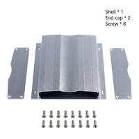 Caja de Control de Aluminio Extruido 6063-T5 de Fábrica, 129x29x150mm, Anodizado Plateado, con Bridas de Montaje, Caja para Proyectos Industriales IP54