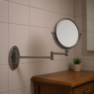 Espejo de Aumento de Doble Cara de 15 cm de Diámetro, Espejo de Vanidad para Montar en la Pared - Product Image 3