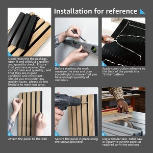 <span class=keywords><strong>Pannelli</strong></span> di assorbimento del suono di alta qualità <span class=keywords><strong>pannelli</strong></span> acustici in feltro per animali domestici che sostengono <span class=keywords><strong>pannelli</strong></span> di parete acustica in legno Akupanel impiallacciatura nera opaca - Product Image 6