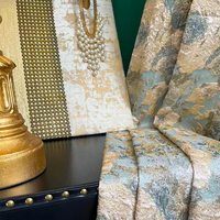 Nouveaux rideaux occultants et isolants en tissu jacquard haute précision à motif marbré tissé et petites fleurs pour salon et chambre à coucher 2025