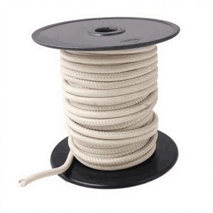 Cordon en cuir blanc enroulé, forme cylindrique, composant de bijouterie, sangle flexible pour accessoires de bricolage - Product Image 1