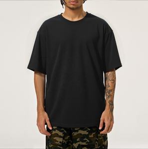 Streetwear Drop Shoulder Tshirts Designer Oversized <b>Black</b> <b>T</b> <b>Shirt</b> Heavyweight 100% Cotton Boxy Plain Men's <b>T</b>-<b>Shirts</b> Manufacturer - Product Image 1