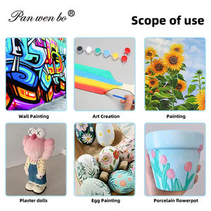 Forniture d'arte Non tossico 12 <span class=keywords><strong>colori</strong></span> Mini vernice acrilica Set <span class=keywords><strong>lavabile</strong></span> strisce di vernice acrilica per bambini adulti Art & Craft Painting - Product Image 6