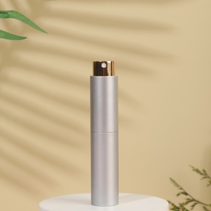 10ml Red Purple Silver Purple Pocket <strong>Mini</strong> Size <strong>Aluminum</strong> Perfume Bottle Refillable Twist-up Atomizer with Pump <strong>Sprayer</strong> - Product Image 4