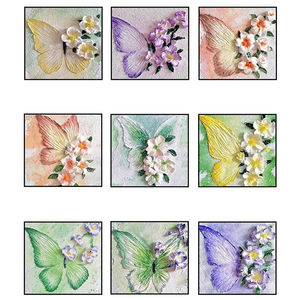 Akrilik boya şövale ile doku boyama DIY malzeme çantası DIY akrilik kuvars kum boyama kiti oyuncak malzeme paketi - Product Image 6