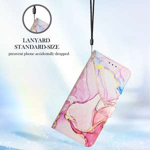 Funda Protectora para Teléfono Móvil OPPO Reno 13 Pro Reno 13 <span class=keywords><strong>F</strong></span> 13F, Funda Tipo Cartera de Cuero PU con Tapa de Mármol y Tarjetero - Product Image 5