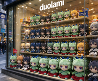 Peluche personnalisée de fille anime, adorable personnage en peluche, mascotte pour la vente en gros, cadeau promotionnel pour enfants, peluche de fille anime