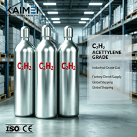 Cilindro de Gas Industrial de Etileno al 99.9% de Pureza, Precio de Fábrica KAIMEI, 40L/50L, para Soldadura MIG/TIG, Corte, Estándar ISO9809, 150 bar, CGA350