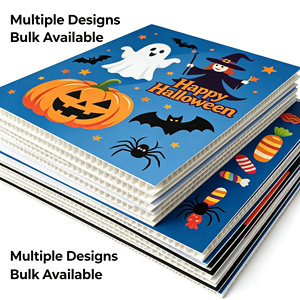 Panneau de signalisation de stand de marché d'Halloween, en PVC découpé sur mesure, graphiques personnalisés, imperméable pour extérieur et foire - Product Image 3