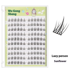 Fourniture directe d'usine danse princesse 10 rangées boîte dure grande fleur cils auto-adhésif auto-greffage cils sans colle - Product Image 6