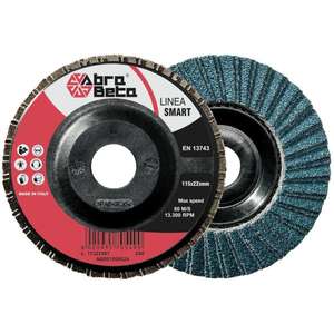 ABRA BETA - AB001000004 Discos de solapa con respaldo de nylon y tela de circonio con perfil plano (paquete múltiple) ABRASIVOS - Product Image 1