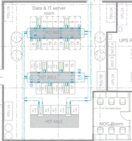 Centre de données modulaire avec armoire de distribution d'alimentation, rack de serveur 42U, prêt à l'emploi pour le déploiement de calcul GPU