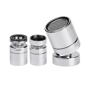 Adaptateur fileté mâle 22 mm en laiton chromé pour aérateur de robinet d'eau, diffuseur d'extrémité de robinet pivotant à 360 degrés - Product Image 1