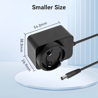 Merryking Austauschbare Stecker KC US EU UK AR AU Standard 12V 1A 1,5A Netzteil mit Kabellänge und 5,5*2,5 DC-Stecker
